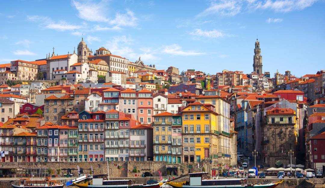 Colorful Porto Ribeira waterfront