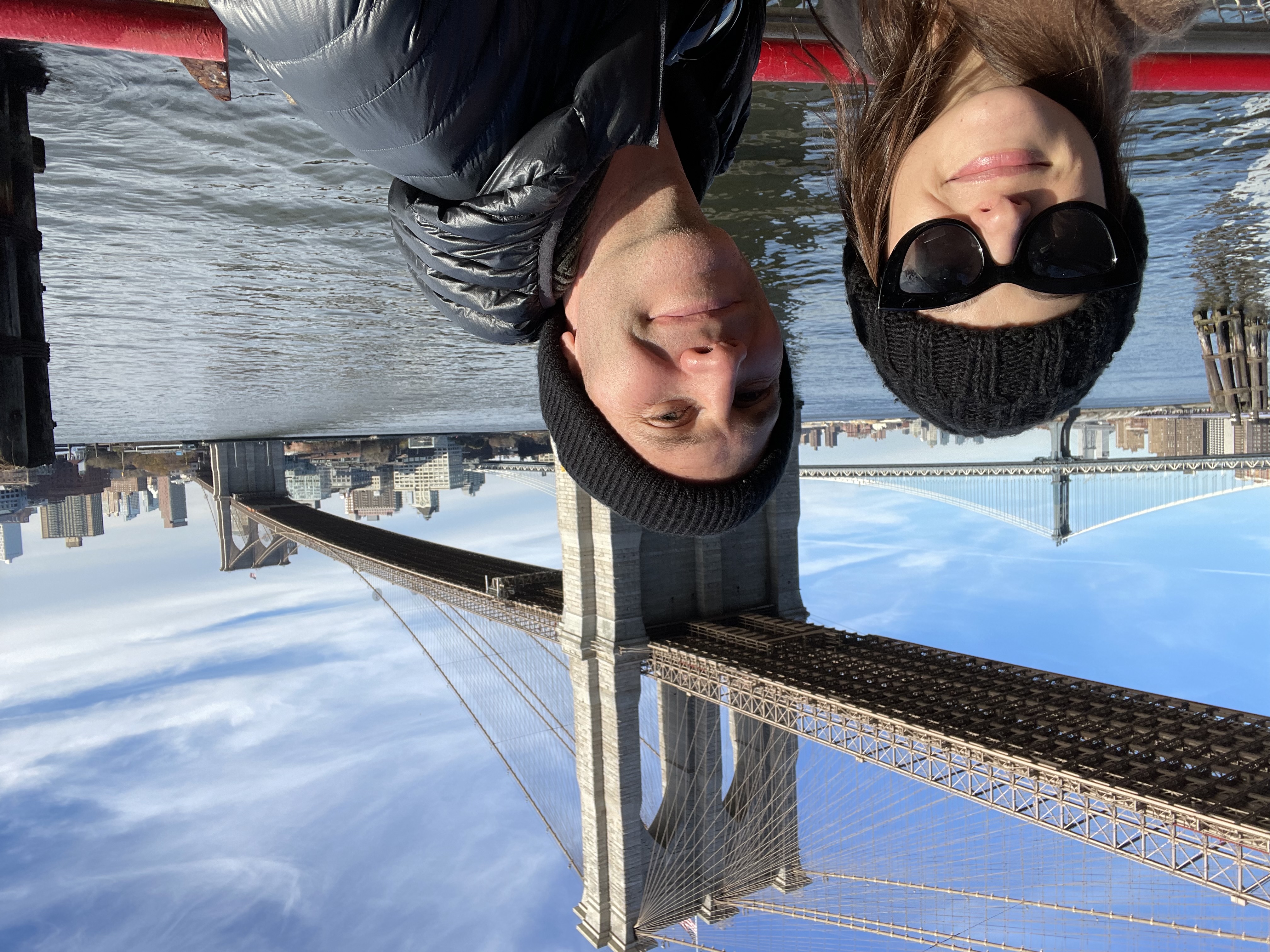 Chris and Amanda on the Brooklyn Bridge