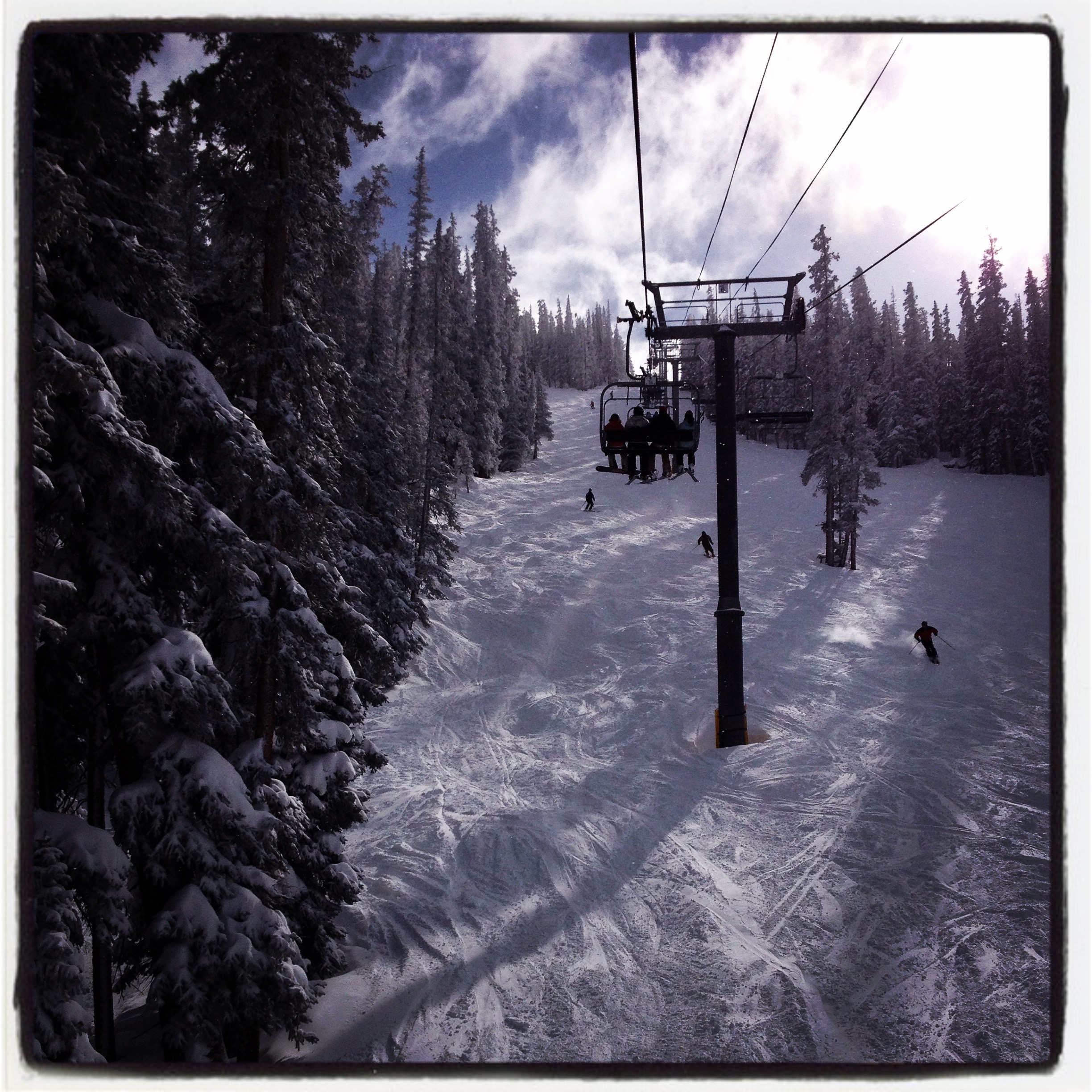 Ski lift in the Colorado mountains